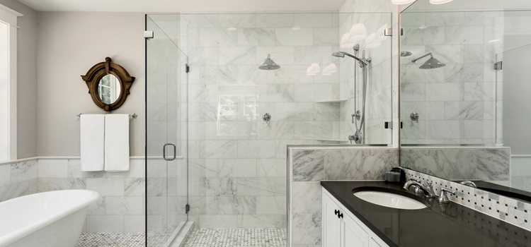 bathroom shower door installation in Arcadia