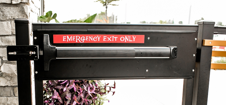 emergency push bar installation in Arcadia